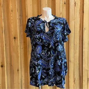Avenue Women’s Plus Size Tunic NWT “Malibu Paisley”